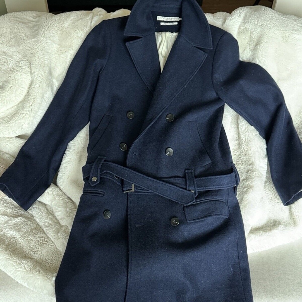 SHADES OF GREY BY MICAH COHEN- Navy Two Way wool Coat Men SZ M